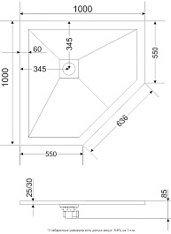 Grossman Душевой поддон Strong 100x100 GR-S1100100D белый – фотография-8